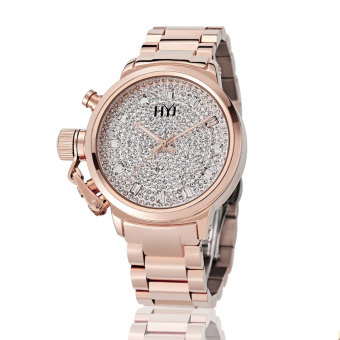 oxoqo Top Brand Luxury Full Rhinestone Ladies Dress Watch Stainless Steel Quartz Watch Women Watch Montre Femme Relogio Feminino WY604 (Rose Gold)  