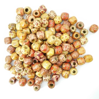 Painted Wooden Beads loose drumbeads for Jewelry makingcraft  