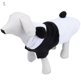 Gambar Pet Dog Costume Clothing Fleece Panda Ear Hoody Clothes   intl