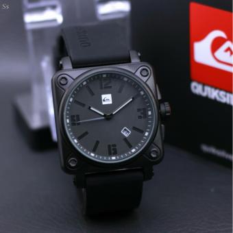 Quiksilver jam tangan pria casual fashion & elegant - Tanggal aktif - Leather strap  