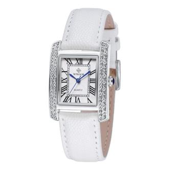 quzhuo Genuine brand watches Swiss female fashion Korean Ladies Watch wholesale red leather watch (White)  