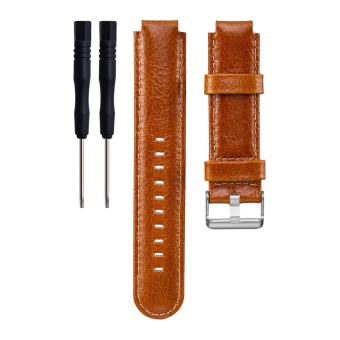 Replacement Leather Watch Band Strap + Tool For Garmin Forerunner 220 230 235 CO - intl  