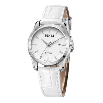 ruixiang Bentley (BINLI) watch Lady contracted business watch brand fashion leather belt watch waterproof white quartz watch 8041 white women (White)  