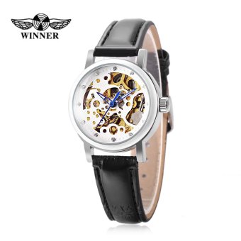 S&L Winner H036L Women Auto Mechanical Rhinestone Watch (White) - intl  