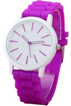 Sanwood® Women's Silicone Rubber Sports Quartz Wrist Watch Purple  