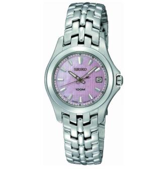 Seiko Women's SXDB87 Dress Solid Stainless-Steel Case and Bracelet Pink Mother-of-Pearl Dial Watch - intl  