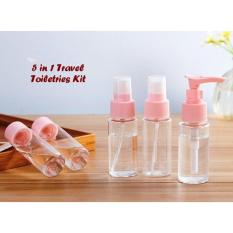 SgmTravel Toiletries Kit Set Botol Kecil Berpergian 1 set isi 5