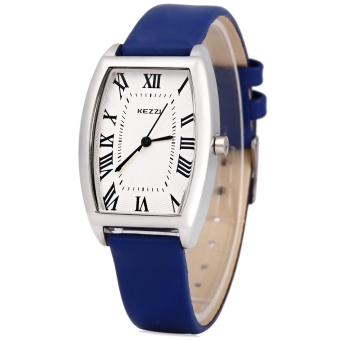 SH KEZZI K - 773 Women Quartz Watch Special Elliptical Dial Business Leather Band Wristwatch Blue - intl  