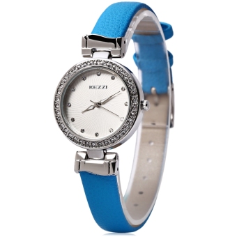 SH KEZZI KW - 978 Women Quartz Watch Fashion Artificial Diamond Dial Wristwatch Blue - intl  