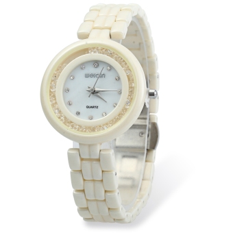 SH WEIQIN W3224 Ultra-thin Ceramic Women Quartz Watch Diamond Decoration - intl  