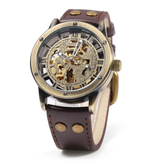SHENHUA CGX 14 Male Automatic Mechanical Watch Retro Hollow-out Dial Wristwatch - intl  