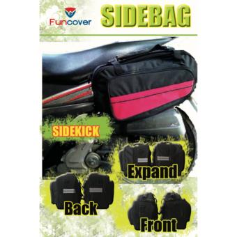 Gambar Sidebag motor Side Bag Side Kick Oval Tas Samping Motor Waterproof Funcover MERAH
