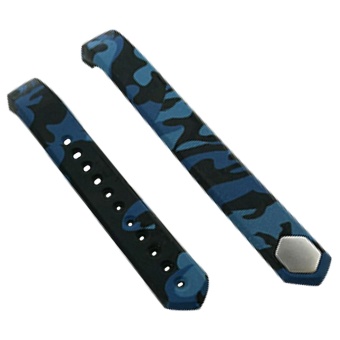 Silicone Replacement Watchband Smart Bracelet Watch Wrist Band Strap for Fitbit Alta Alta HR Camouflage Blue Style - intl  
