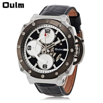 [SILVER] Oulm 3479 Men Automatic Mechanical Hollow Out Style Watch - intl  