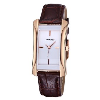 SINOBI Brand Womens Fashion Gold Rectangle Dial Quartz Watches 268502 MZIXZ - intl  