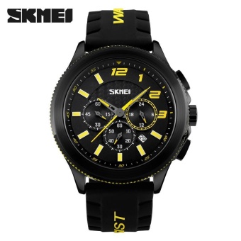 Skimei Men Casual Silicone Quartz Watch Waterproof Fashion 30 Meters Waterproof Stopwatch 9136 - Black - Intl April 2019 - 4 Skimei Men Casual Silicone Quartz Watch Waterproof Fashion 30 Meters Waterproof Stopwatch 9136 - Black - intl - 4