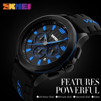 Skimei Men Casual Silicone Quartz Watch Waterproof Fashion 30 Meters Waterproof Stopwatch 9136 - Black - Intl April 2019 - 3 Skimei Men Casual Silicone Quartz Watch Waterproof Fashion 30 Meters Waterproof Stopwatch 9136 - Black - intl - 3