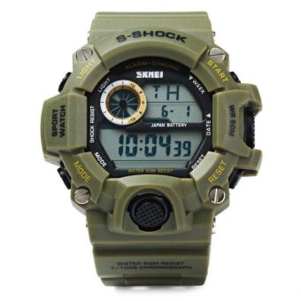 SKMEI 1019 MILITARY LED WATCH (ARMY GREEN)(Not Specified)(OVERSEAS) - intl  