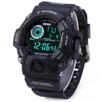 SKMEI 1019 MILITARY LED WATCH (BLACK)(Not Specified)(OVERSEAS) - intl  