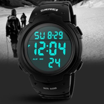 SKMEI 1068 Men LED Digital Military Watch 50M Dive Swim DressSports Watches - intl  