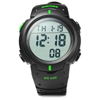 SKMEI 1068 MULTIFUNCTIONAL LED MILITARY WATCH (GREEN)(Not Specified)(OVERSEAS) - intl  