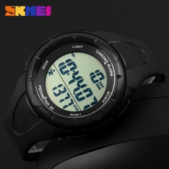 Skmei 1108 Women's Watch Fashion Pedometer Digital Fitness For Men Women Sports Outdoor Wristwatches Black - intl  