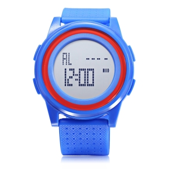 SKMEI 1206 LED Digital Watch 50m Water Resistance Chronograph Calendar Alarm Sports Wristwatch (Blue) - intl  