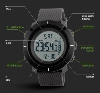 SKMEI Brand Smart Wrist Band Pedometer Calories Sport Watches For Men Running Military Digital Smartwatch 1215 - Intl Agustus 2018 - 2 SKMEI Brand Smart Wrist Band Pedometer Calories Sport Watches For Men Running Military Digital Smartwatch 1215 - intl - 2