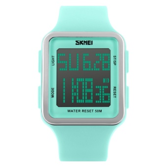 SKMEI jam tangan wanita mode olahraga digital memanggil karet kualitas waterproof 50M 1139 - intl  