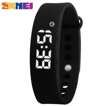 SKMEI LED Women Smart Bracelet Watch Sport Tracking Calorie Sleeping Monitoring Pedometer Thermometer Wristband LED Digital Wristwatches - Black - intl  