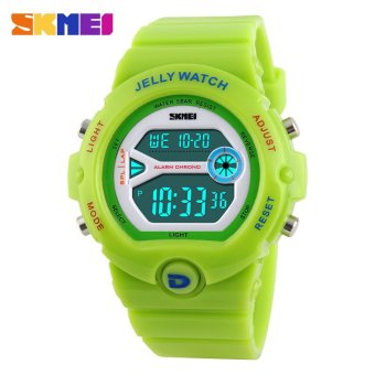 Skmei Luxury Brand Women Sport Watches LED Electronic Digital Watch 50M Waterproof Outdoor Wristwatches(Green)  