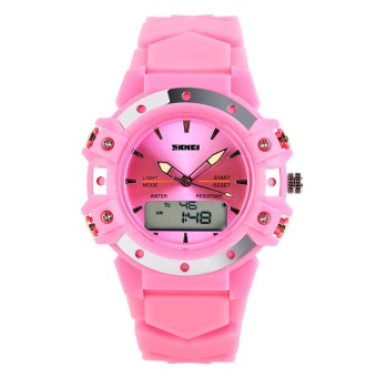 SKMEI merek Watch olahraga Dual waktu tinggi kualitas kuarsa-Digital jam tangan sangat baik 5ATM air tahan Analog-Digital Unisex Watch 0821 - intl  