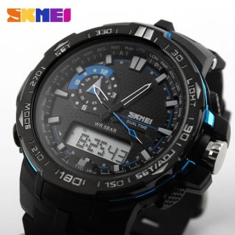 SKMEI Shelter - Jam Tangan Pria - Biru - Tali Karet - 1081 Blue Edition Pebruari 2019 - 5 SKMEI Shelter - Jam Tangan Pria - Biru - Tali Karet - 1081 Blue Edition - 5