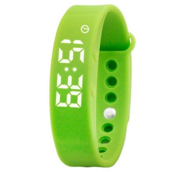 SKMEI W05 Woman Sports Watch Smart Bracelet Calorie Fitness Tracker Alarm Sleeping Monitoring Pedometer Thermometer Wristband Digital Wristwatches - Green - intl  