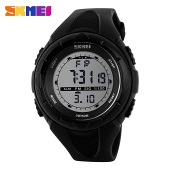 SKMEI Watch 1025 perempuan Olahraga Watch kolam militer Digital jam tangan menghentikan Watch EL lampu LED Auto tanggal Relogio Masculino - intl  