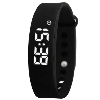 Skmei Women LED Sports Bracelet Smart Watch 3D Pedometer Health Monitoring Smart Digital Watch Sleep Quality Temperature Monitoring - Black - intl  