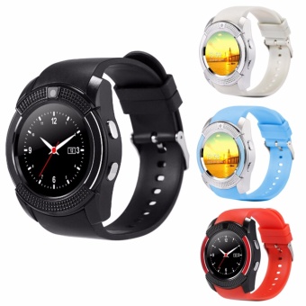 Smartwatch V8 / Smart Watch V8 Bluetooth Sim Card Memory Whatsapp WHITE COLOUR  