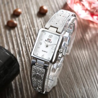 SOXY Brand Women's Elegant Fashion Wrist Watch (Silver Color Strap) - intl  