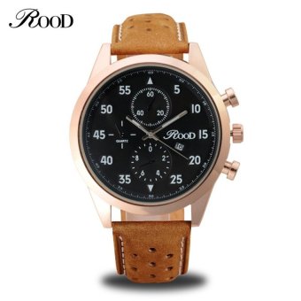 Sport Mens Quartz Wrist Watch ROOD Military Watch For Men ClockLeather Strap Men Watches Relogio masculino Reloj Hombre 2016(Not Specified)(OVERSEAS) - intl  