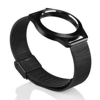 Steel Wristband Strap Bracelet Sleep Fitness Monitor For Misfit Shine BK - intl  