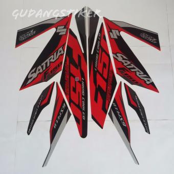 Gambar Stiker Motor Satria F 150 2016 Hitam Merah