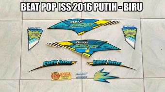 Gambar Striping Beat Pop Iss 2016 Putih   Biru