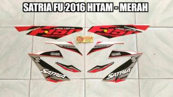 Gambar Striping Satria Fu 2016 Hitam   Merah