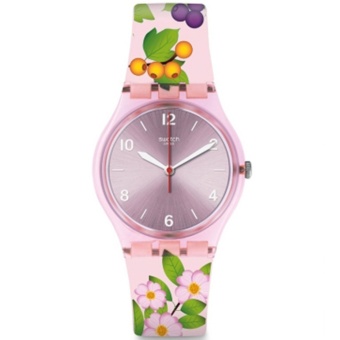 Swatch - Jam Tangan Wanita - Pink-Pink - Rubber Pink - GP150 Merry Berry  