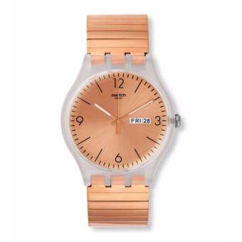 SWATCH SUOK707B - Rostfrei S - Jam Tangan Wanita - Bahan Tali Stainless Steel - Rose Gold  