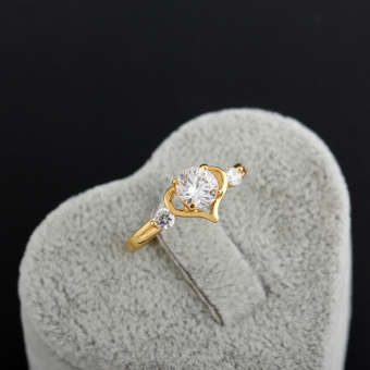 Sweet Cinta Hati Wanita Perhiasan Cincin Tembaga 18 Karat Emas #8 Fil USA Pebruari 2019 - 4 Sweet Cinta Hati Wanita Perhiasan Cincin Tembaga 18 Karat Emas #8 Fil USA - 4