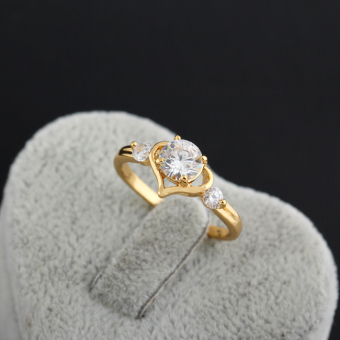 Sweet Cinta Hati Wanita Perhiasan Cincin Tembaga 18 Karat Emas #8 Fil USA Pebruari 2019 - 5 Sweet Cinta Hati Wanita Perhiasan Cincin Tembaga 18 Karat Emas #8 Fil USA - 5
