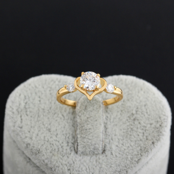 Sweet Cinta Hati Wanita Perhiasan Cincin Tembaga 18 Karat Emas #8 Fil USA Pebruari 2019 - 3 Sweet Cinta Hati Wanita Perhiasan Cincin Tembaga 18 Karat Emas #8 Fil USA - 3