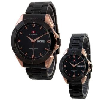 Swiss Army Couple Watch - Hitam - Stainless - Swiss Army SA 2686 Rose Gold  