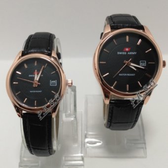 Swiss Army - Jam Tangan Couple - Original - Strap Kulit - SA-338  